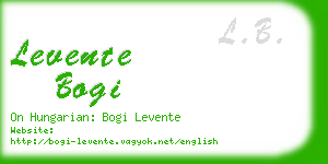 levente bogi business card
